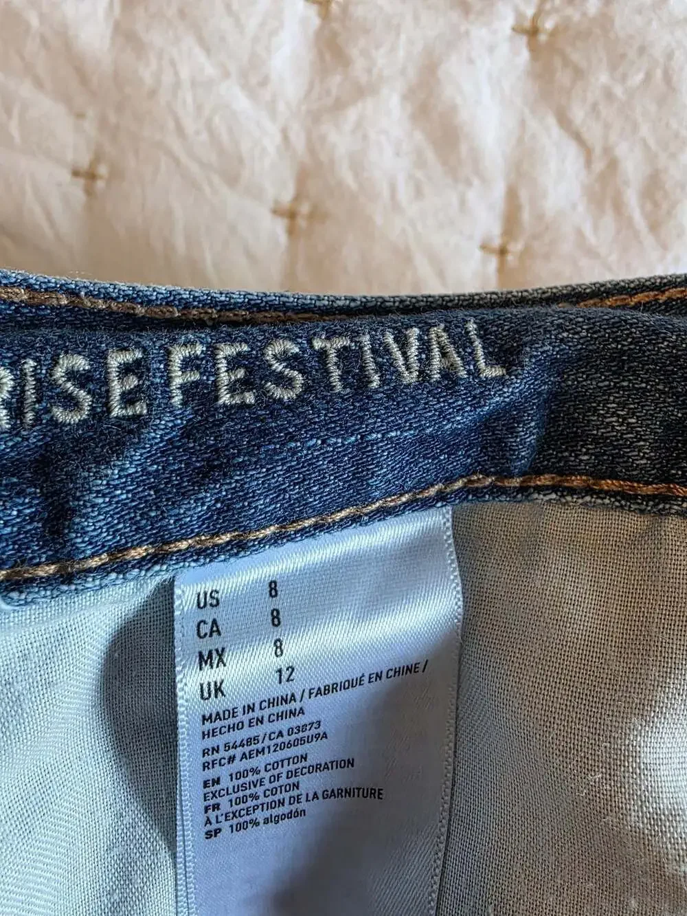American Eagle Outfitters Vintage Hi-Rise Festival Cut Off Jean Shorts Size 8